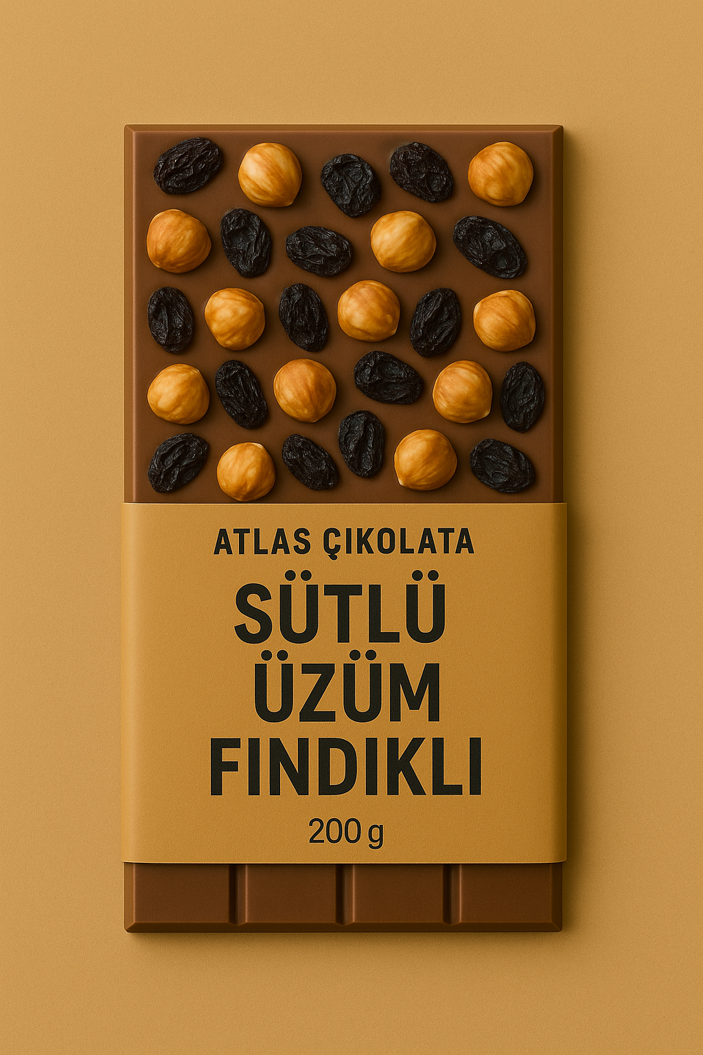 Sütlü Üzüm Fındıklı 200 Gr Çikolata