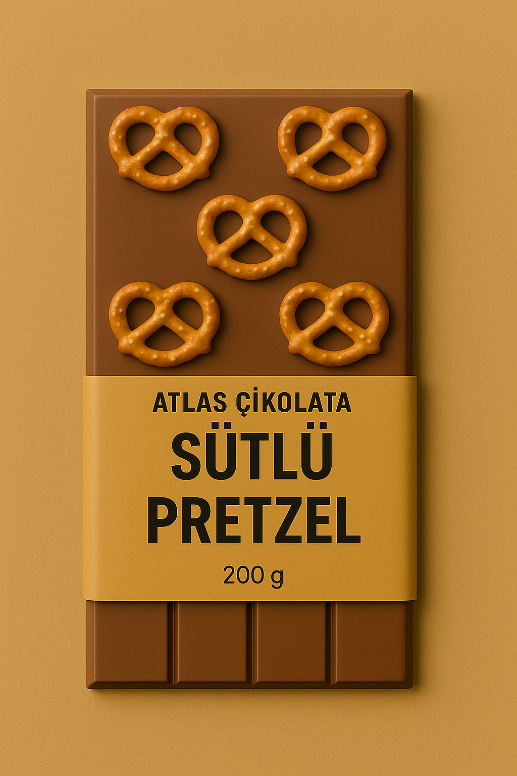 Sütlü Pretzel 200 Gram Çikolata