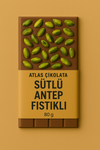 Sütlü Antep Fıstıklı Tablet Çikolata