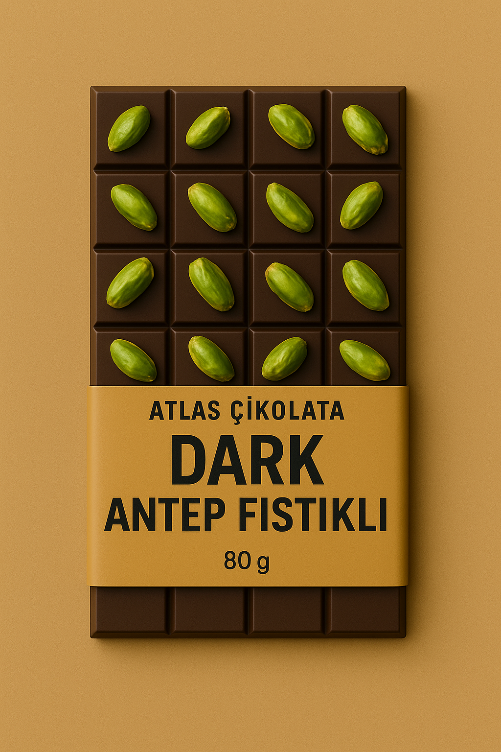 Dark Antep Fıstıklı Çikolata