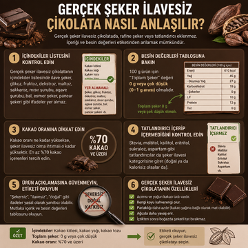 Gerçek Şeker İlavesiz Çikolata Nasıl Anlaşılır?