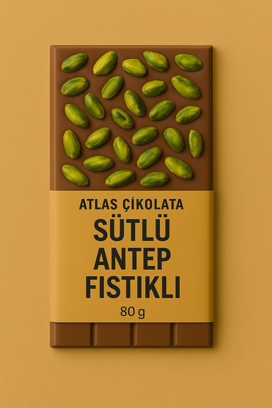 Sütlü Antep Fıstıklı Tablet Çikolata
