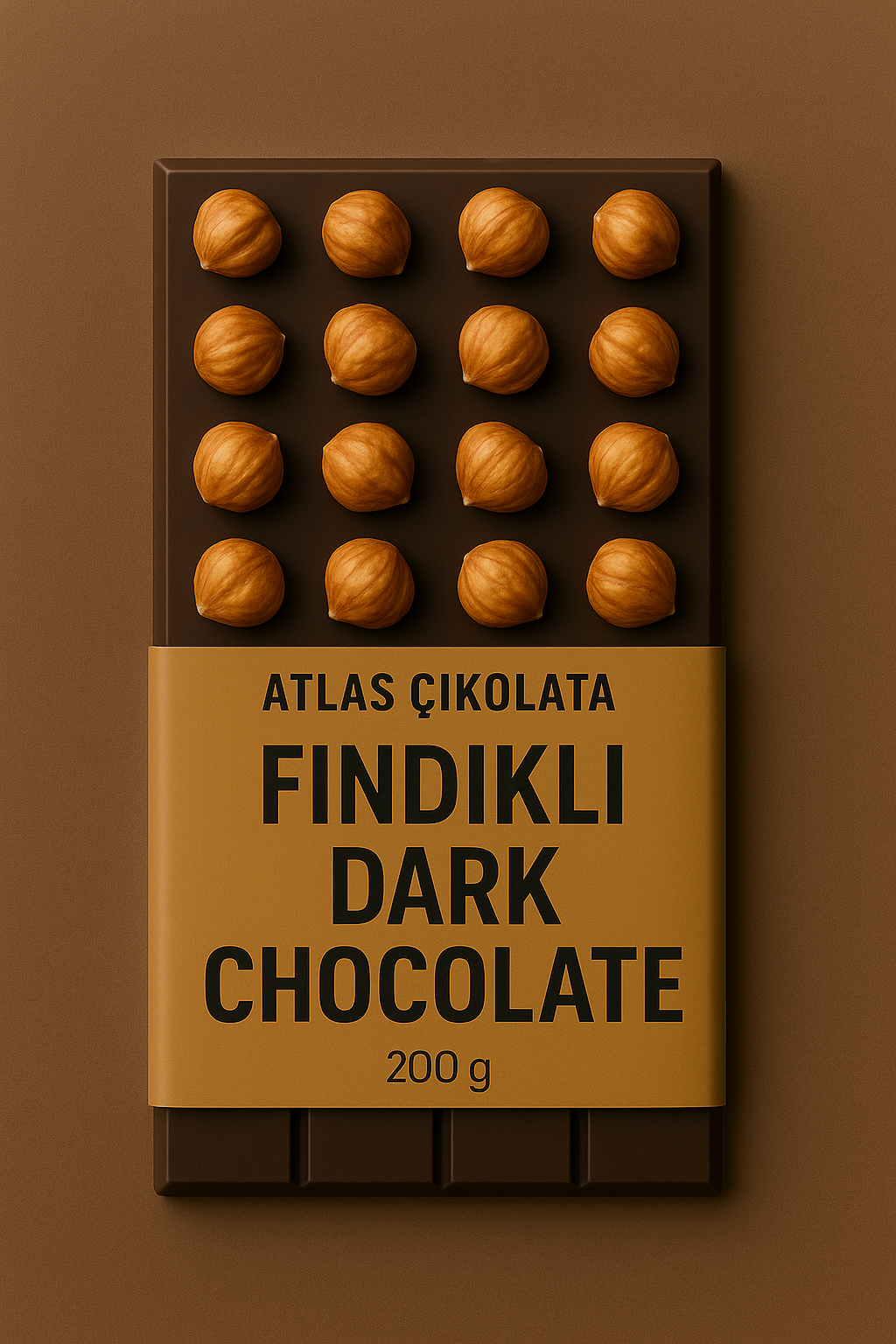 Dark Fındıklı Çikolata 200 Gram