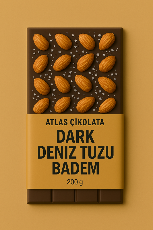 Dark Deniz Tuzlu Bademli Çikolata 200 Gram